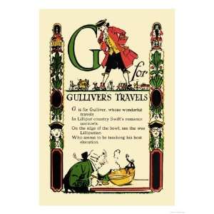  G for Gullivers Travels Giclee Poster Print by Tony Sarge 