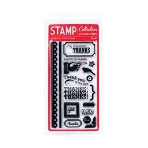    Clear Acrylic Large Stamp Set   Thanks Arts, Crafts & Sewing
