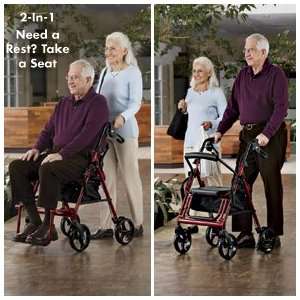  Duet Rollator/Transporter Chair: Health & Personal Care