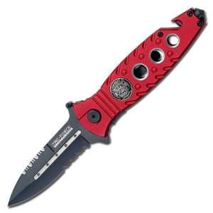  Tac Force Speedster Spring Assist Rescue Knife   Fire 