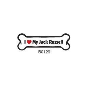  I Love My Jack Russell Terrier   Car Bone Magnet 