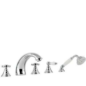  Belinda Five Hole Bath Faucet with Hand Shower and Hose 