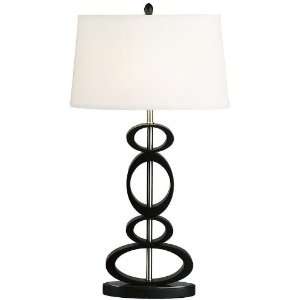 Pebbles Standing Table Lamp 30h Dk Brw/brs Nckl: Home 