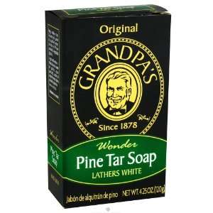  Grandpas Wonder Pine Tar Soap   4.25 oz: Health 