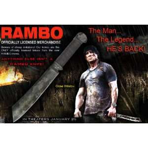 Rambo IV Hunting Knife Machete Officially Licensed From Latest Rambo 