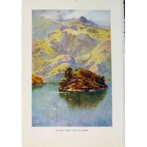  Ellens Isle Loch Katrine Beautiful Scotland Old Print 