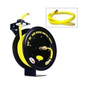    Rewind Air Hose Reel with 3/8 Rubber Hose, 50 Ft: Home Improvement