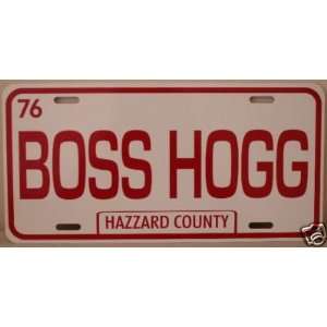  BOSS HOGG HAZZARD COUNTY LICENSE PLATE: Automotive