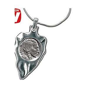  BUFFALO NICKEL   ARROWHEAD PENDANT   .925 STERLING SILVER 