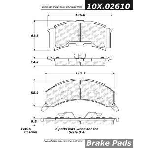  Centric Parts, 102.02610, CTek Brake Pads Automotive