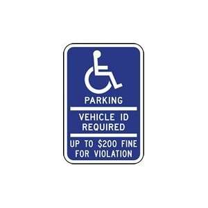   Minnesota Handicap Parking Sign With Fines   12x18: Home Improvement