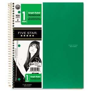  Five Star 06190   Wirebound Notebooks, Quad ,1 Sub White,8 