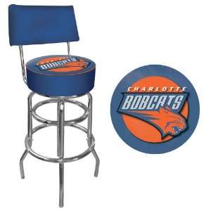 Charlotte Bobcats NBA Padded Swivel Bar Stool with Back   Game Room 