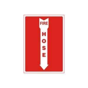 FIRE HOSE (ARROW) Sign   10 x 7 Adhesive Vinyl