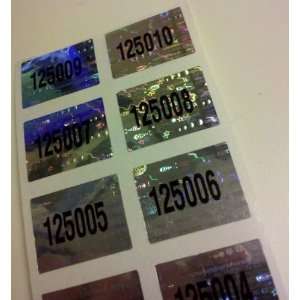   5000 SERIAL NUMBER HOLOGRAM LABELS STICKERS  1 INCH: Office Products