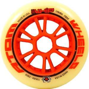 Atom Whip Indoor Flat Track Inline Racing Skate Wheels Color Orange 