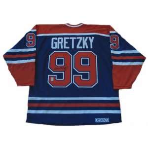  Wayne Gretzky Signed Oilers Blue Jersey WGA: Everything 