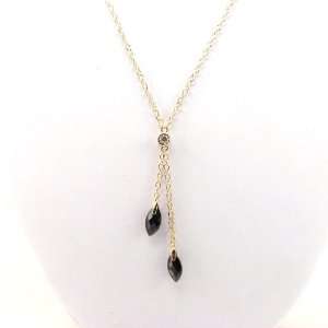  Necklace plated gold Delicate black.: Jewelry