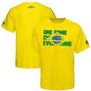  Sportiqe ESPN Brazil Gold One Game Vintage T shirt: Sports 