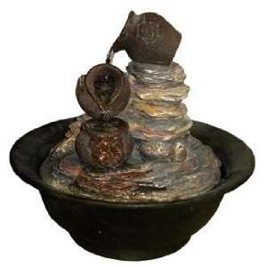  Three Urns Tabletop Fountain Patio, Lawn & Garden