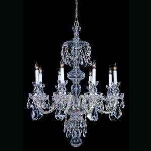  Crystorama 1148 CH CL S Eight Light Chrome Up Chandelier 