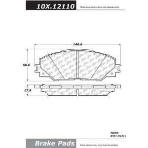  Centric Front OE Formula Brake Pads 100.12110: Automotive