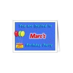  Marcs Birthday, Invitation to the Party Card: Toys 