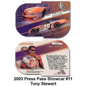  Press Pass Showcar 03 Tony Stewart Card: Sports 