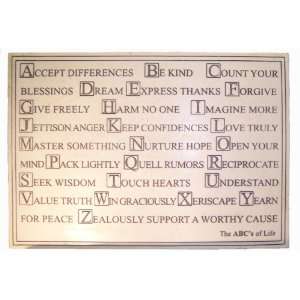  abcs of life inspirational wall plaque 