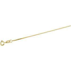  18 Inch 14K Yellow Gold Solid Box Chain: Jewelry