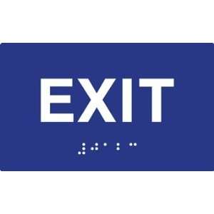  ADA Compliant Exit Signs with Tactile Text and Grade 2 