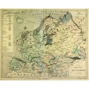    Dufour map of Europe   Ethnic Groups (1854)