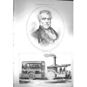  1871 Portrait George Grote Road Steamer Omnibus India 
