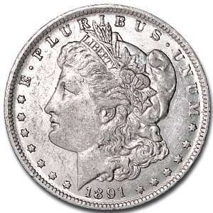  1891 O Morgan Silver Dollar   Almost Uncirculated 