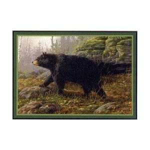  Hautman Brothers Black Bear Forest Rug: Home & Kitchen