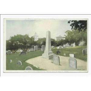   Gov. Bradfords Monument , Burial Hill Plymouth, Mass 1898 1931