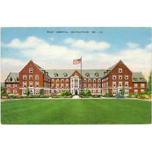  1940s Vintage Postcard Riley Hospital   Indianapolis 