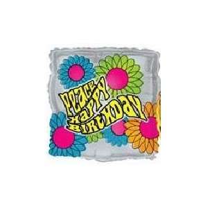  18 1960s Daisy Fun Birthday   Mylar Balloon Foil Health 
