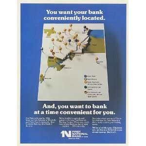  1979 First National Bank Toledo Ohio Area Locations Map 