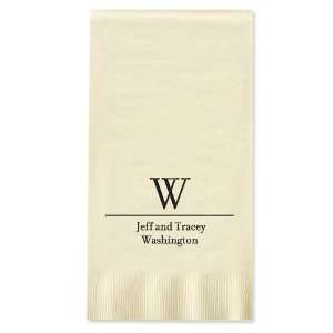  Foil Stamped Initial & Name Guest Towel