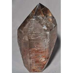  Smoky Quartz with Iron Polished Elestial Crystal 