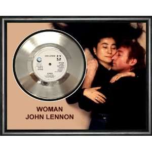  John Lennon Woman Framed Silver Record A3 Electronics