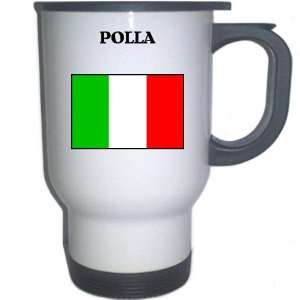  Italy (Italia)   POLLA White Stainless Steel Mug 