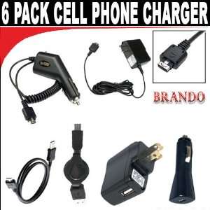Cell phone charger kit 6 pack ,1 car 1 travel, Your LG PRADA LX150 