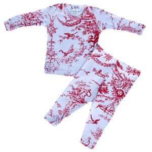  At Home Red Toile Pajama Set Size:2T: Baby