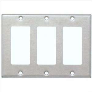   Products Stainless Steel Metal Wall Plates 3 Gang Decorator/GFCI 83130