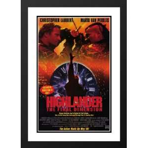  Highlander 3 Final Dimension 20x26 Framed and Double Matted Movie 