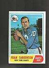 1968 Topps FB 161 Fran Tarkenton Giants Starsfb2 0137  