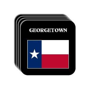 US State Flag   GEORGETOWN, Texas (TX) Set of 4 Mini Mousepad Coasters