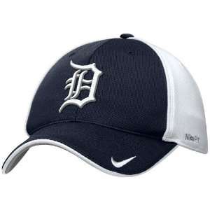  Nike Detroit Tigers Navy Blue Mesh Practice Adjustable Hat 